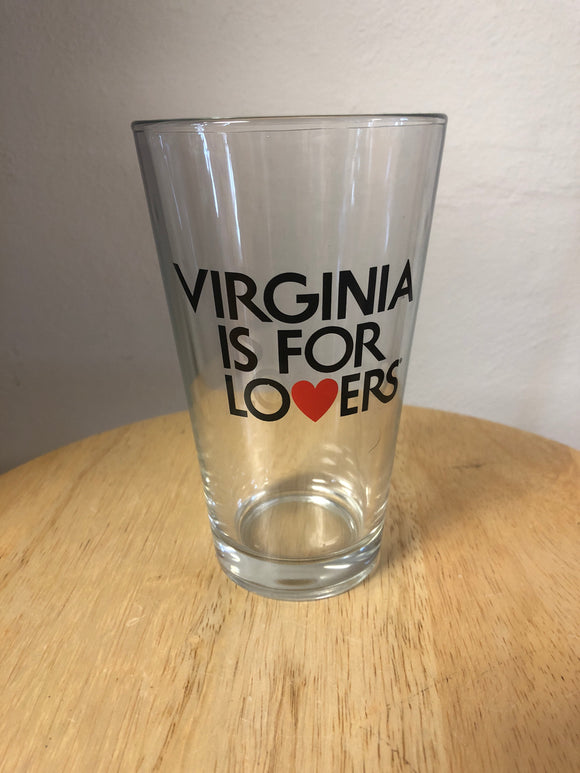Virginia is for lovers 16oz pint glass