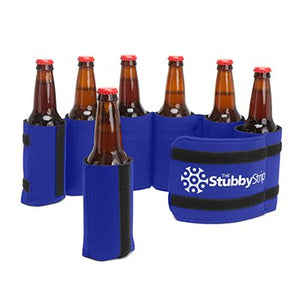 Stubby Strip Original Neoprene Bottle or Can Holder (Blue)