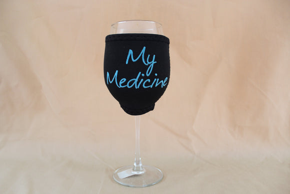 W.I.N.O.S. Boxed Wine Glass w/ Insulator - “My Medicine”