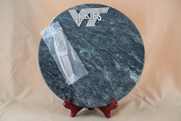 VT Hokies - Marble Cheese Board w/ spreader