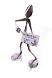 Business Card Holder - Spoon Art Figurine - Forked Up Art