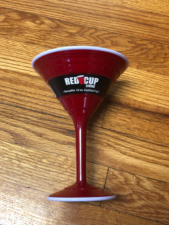 Red Cup Living Reusable Cocktail Cup, 12-Ounce, Red