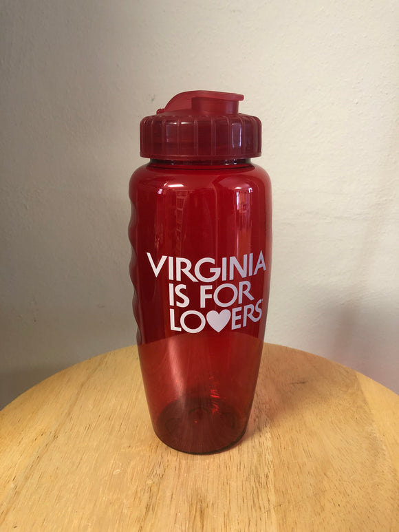 Virginia is for lovers 31 oz red water bottle