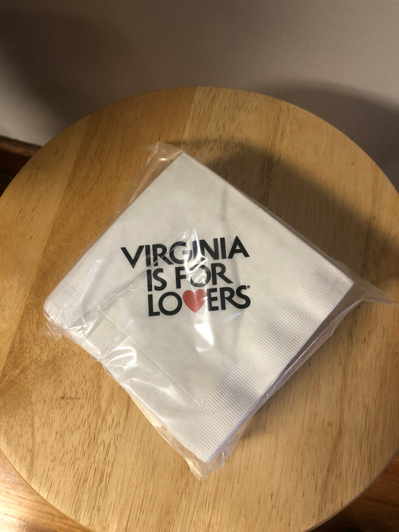 Virginia is for lovers beverage napkins