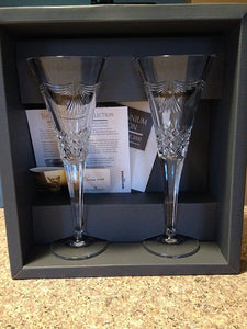 Waterford Millennium Collection Peace Toasting Flutes