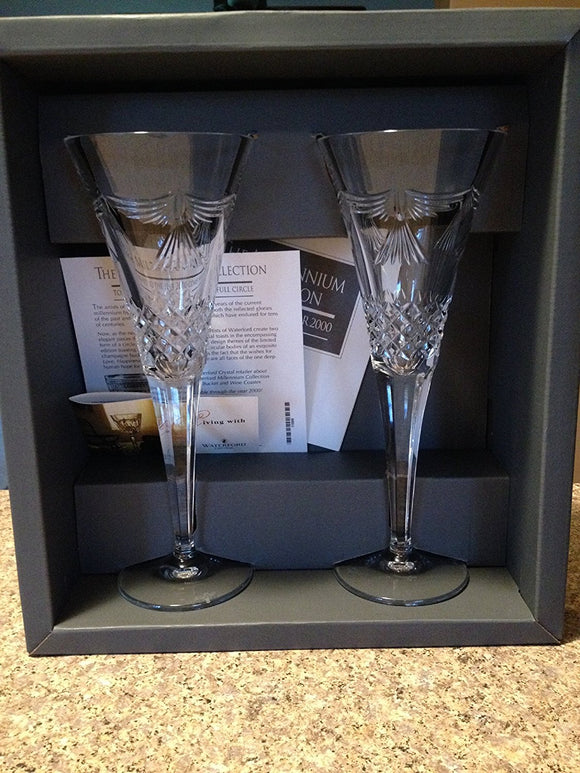 Waterford Millennium Collection Peace Toasting Flutes